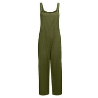 Lastesso Womens Pamuk Line Toughsuits Solid Boja Strapple Rompers sa džepovima Labavi povremeni kombinezoni