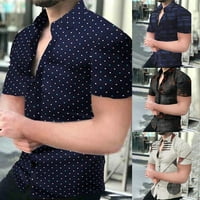 Fule Muški kratki rukav Tinct majice Summer casual gumb dolje haljina na vrhu bluza