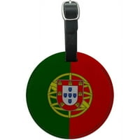 Portugal Nacionalna državna zastava Okrugli kožni ID prtljaga Oznaka kofera