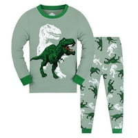 Dječji dječaci dječaci pidžama set pamuk dinosaur za spavanje dugih rukava i pant s dva dijela PJ set