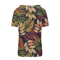 Tropske košulje za muškarce Ljeto kratki rukav casual grafički kapuljač majica Trendy Athletic Work