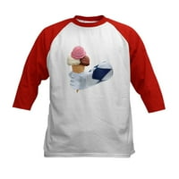 Cafepress - Power Rangers Holding Lede Cr Kids Baseball majica - Dječji pamučni bejzbol dres, rukavica