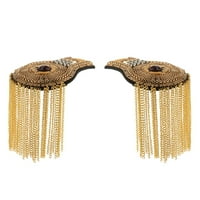 Epaulette spikes brooch fe tassel metalni lanac punk ramena muškarci odijelo