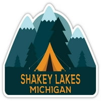 Shakey Lakes Michigan Suvenir Frižider Magnet Camping TENT dizajn