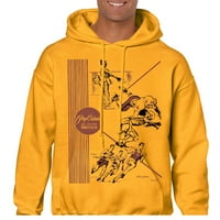 Pop-kultura Retro Vintage Folder Gold 70'S-80s nostalgija Prednja i natrag Grafika Muške fleece Hoodie