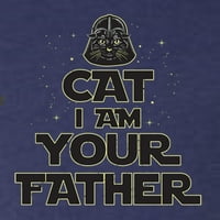 Mačka Ja sam vaš otac mačji ljubavnik ženske scoop dugih rukava, vintage mornarice, xx-velika