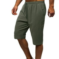 Delovi Bermuda kratke hlače za muškarce džep za crtanje pune boje pamučne i posteljine sportske kratke