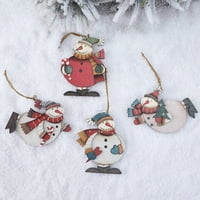 Pnellth Božićni drveni privjesak široki primjeni Prikladan izvrsni snjegović viseći znak znaka za dekor