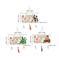 Božićna dekoracija Drvena šuplja tassel slova slova božićna stablo privjesak