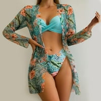 Yuwull ženski tiskani viši struk bikini maxi kupaći kostimi su pokrovite podijeljeni kupaći kostimu