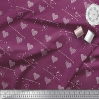 Soimoi Pink Heavy Satin tkanina INSECT & Cvjetno srce Šivaće tkanine BTY Wide