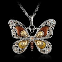 Ženske leptir ogrlice u boji kapljeći na nalju s ogrlicama za ulje nakit
