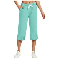 Amousa Ljetne ženske hlače za ženske pantalone Solidne nepravilne pantalone Ležerne posteljinu nacrtaju