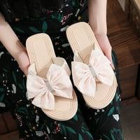 Ljubičasta papuče modne proljeće i ljetne žene papuče ravne šarene cvjetne otvorene nožne prste lagane