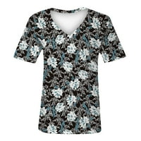 Žene ljetne vrhove kratkih rukava Slatke ljetne casual majice Labavi fit bluze ekousn