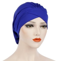 Baseball Cap Modne žene Čvrsto Indija Hat Ruffle Chece Chemo Beanie Turban Frap Cap