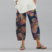 Ljetne prozračne ležerne pantalone za mir žene ženske hlače za struku Ležerne prilike za lage Elastične