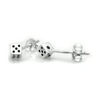 Sterling Silver Silver Dice Post Minđuše