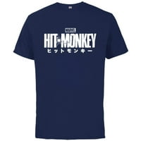 Marvel Hit Monkey Logo - pamučna majica kratkih rukava za odrasle - prilagođena-atletska mornarica
