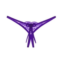 Žene Thong Bragas Sexy Ganties Thong čipke hlače Dame Games Donje rublje Purple