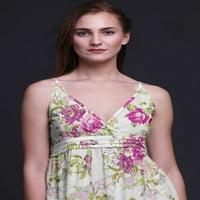 Bimba cvjetna žena tiskana dugačka haljina Bohemian Ljeto Maxi Beach Wear-XX-Large