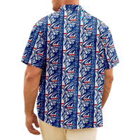 4. jula muška havajska majica SAD Nacionalna zastava Grafički 3D košulja 3D print plus veličina casual