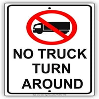 Nema kamione, a upozorenje o ograničenju vozila OPREZ Obavijest aluminijski metalni limenku 12 x18