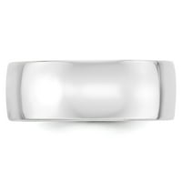 14k bijeli zlatni prsten za prsten Wedding Comfort LTW Fit veličine 6