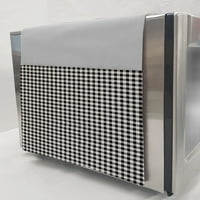Crno-bijelo provjereno gingham mikrovalnoj pokrovu za mikrovalne pećnice