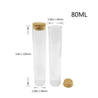 30x150x Clear Test Tube Staklena boca sa Cork staklom boce sa poklopcem 80ml za dekoracije za vjenčanje