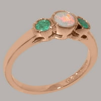 Britanci izrađeni tradicionalni čvrsti kruni 18K ružičasti zlatni prsten sa prirodnim Oparaldnim ženskim