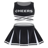 AISLOR Dječje djevojke navijačka odjeća gornja i suknja postavljena gimnastička sportska odijelo TeamIplina