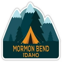 Mormon Bend Idaho Suvenir Vinil naljepnica za naljepnicu Kamp TENT dizajn