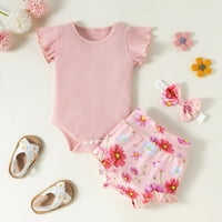 Simplmasygeni majčini dan Pokloni Baby Roman Toddler Baby Girls Fashion Slatko cvijeće Ispiši ruffles