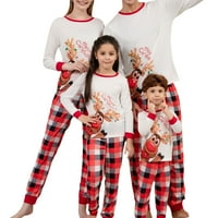 Božićna porodica Pajamas Podudarni setovi Pleaid Xmas Elk Print Sleep Ruwner za muškarce Žene Djeca
