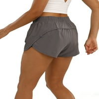 Ženske trke, pune boje Dvostruki sloj elastične struine labave ležerne prilike, kratke hlače sa džepom