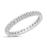 CT. T.W laboratorija kreirala Moissite Diamond Full Evernity Slap-a za vjenčani prsten u obliku bijelog