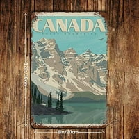 Vintage Retro World Travel Canada Kanadenski rokcila Tin znak Vintage Metal Pub Club Cafe Bar Početna