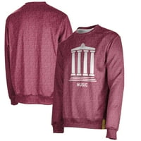 Muška maroon Concordia University Cougars Music Naziv Drop Crewneck Pulover Duweatshirt