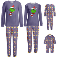 Reindeer Baby Christmas Pajamas Otporni na plamenu za spavanje za spavanje Print Slatki pidžami postavljeni