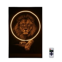 Light Walk Lion LED lampica zidna umjetnost Zidni dekor 23.6 35.4