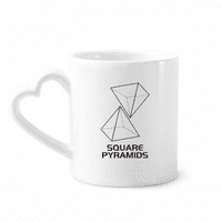 Matematički geometrijski svemirski kvadrat Pyrad krig kafe Cerac Centar za piće Stakleno srce