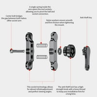 Dvostruka utičnica ručica ručica nosača 360-stupnjeva rotirajuća aluminijska kugla baza montira motocikl