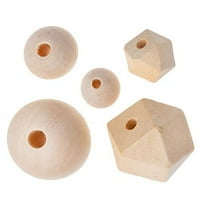 Drvene perlice - funta prirodnih nedovršenih drvenih perlica u različitim veličinama i stilovima, do
