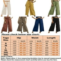 Capreze Žene Dno za crtanje Baggy Wide noga Palazzo Pant Dnevni pantalone za nošenje solidne boje Loungewear