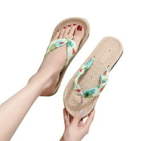 Ženske papuče cipele Flip flops voćni uzorak plaže ravne dno cipele