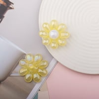 Damol 41.5 * 13.5 * Cvjetne perle za izradu nakita, šarene akrilne cvjetne perle Velika rupa s konopom