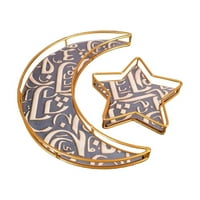 Randolph Ramadan ukrasi za dom Ramadan Tray Eid Tray Ramadan Kareen Moon Star Tray Decor Ramadan posluživanje