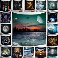 Tapistry Moon Stars Tapestries Night Starry Sky Tapisestry Nature Tapisestry Landscape Tapisery Wall