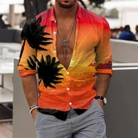 Odštampana majica Men Casual Long rukava jesen zima 3D tiskane majice Modne top bluze